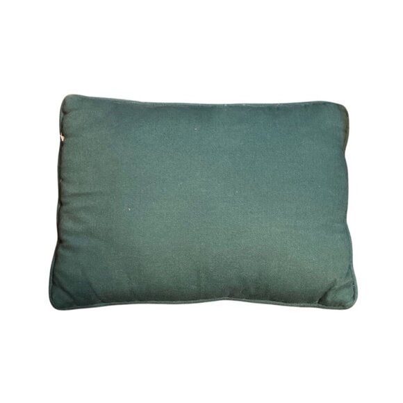 Golf-Themed Rectangular Needlepoint Pillow With "Golfers Never Diet" Quote Green - Picture 5 of 5